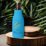 Palm Leaf Maid of Honour Any Colour Bottle Cooler<br><div class="desc">Bridal party gift to personalise for the Maid of HOnor - or anyone in your wedding party. Maid of Honour is lettered in swirly handwritten calligraphy and, you can easily switch this to a different role, by entering the design tool. The design features a watercolor tropical palm leaf which is...</div>