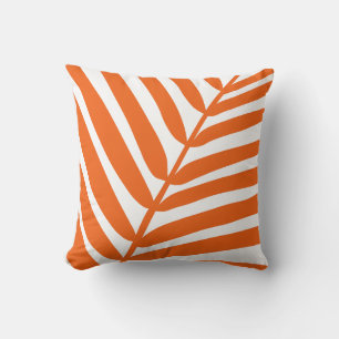 Palm Leaf Orange Cushion