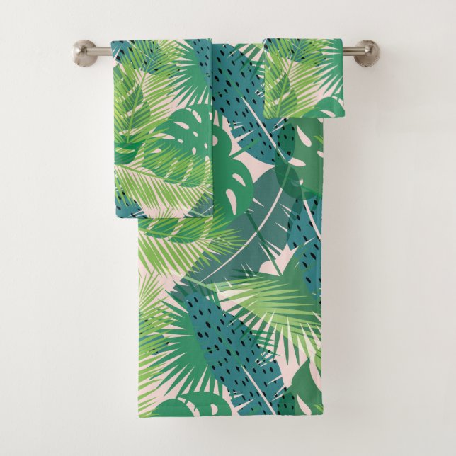 Palm Leaf Pattern towel set (Insitu)
