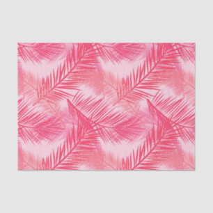Palm Leaf Print, Coral, Peach and Pastel Pink Tissue Paper