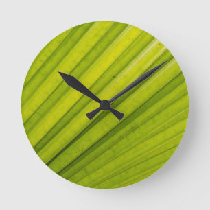Palm Leaf Round Clock