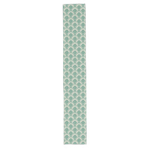 Palm Leaf Scallop Pattern Long Table Runner