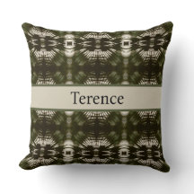 Palm Leaf Shadow Army Green, customisable   