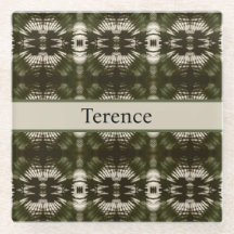 Palm Leaf Shadow Army Green, customisable   