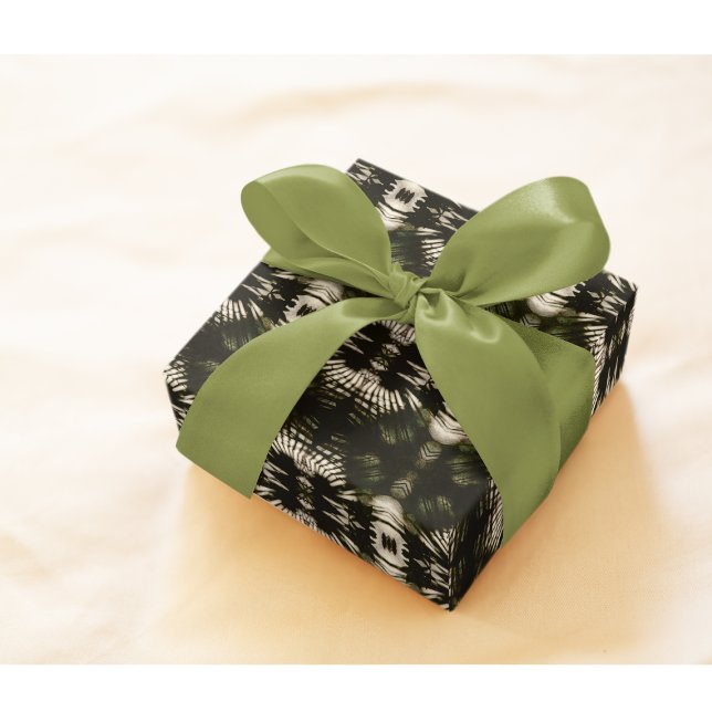 Palm Leaf Shadow Pattern in Army Green  Wrapping Paper (Creator Uploaded)