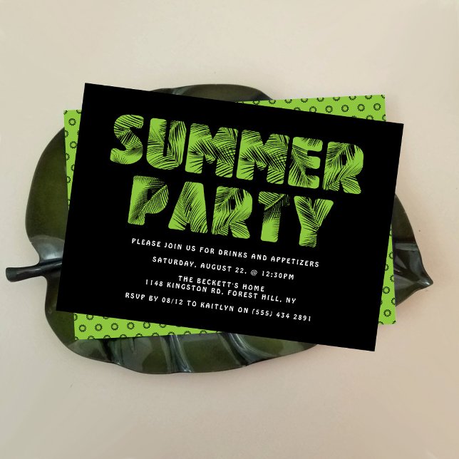 Palm Leaf Summer Party Invitations (Creator Uploaded)