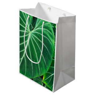 Palm Leaf tropical foliage jungle foliage  Medium Gift Bag