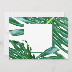Palm Leaf, tropical foliage, jungle rainforest  Invitation