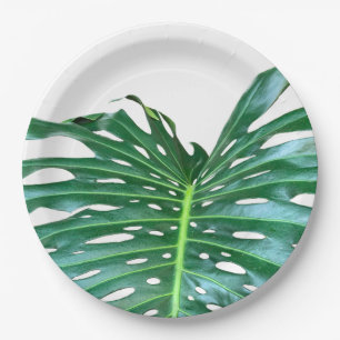 Palm Leaf, tropical foliage, jungle rainforest  Paper Plate
