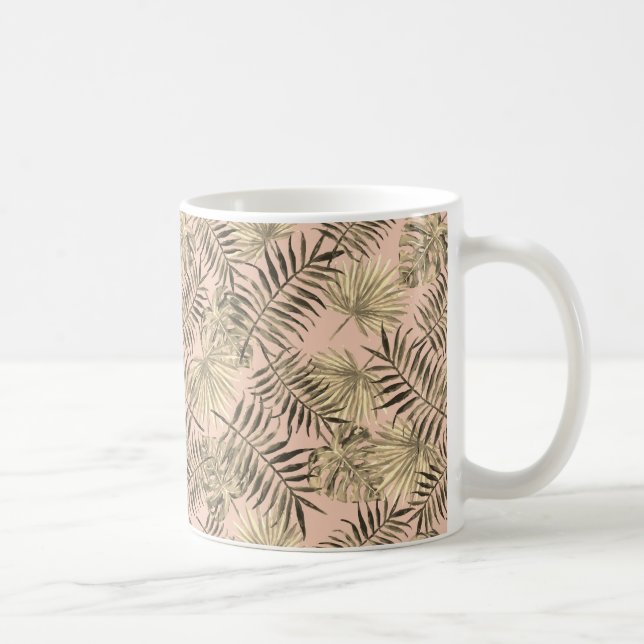 Palm leaf tropical mug (Right)