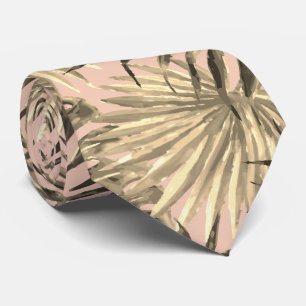 Palm leaf tropical tie