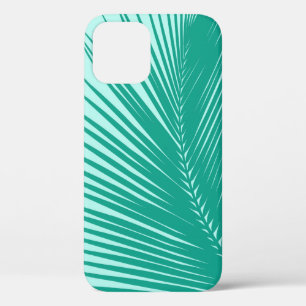 Palm leaf - Turquoise and aqua iPhone 12 Pro Case