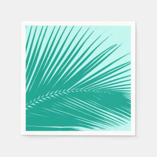 Palm leaf - Turquoise and aqua Napkin