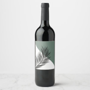Palm leaf wine label