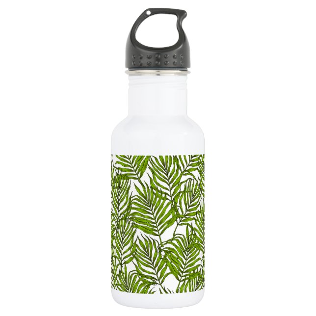 Palm leaves 532 ml water bottle (Front)