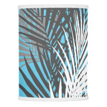 Palm leaves, abstract, modern, teal, grey, white