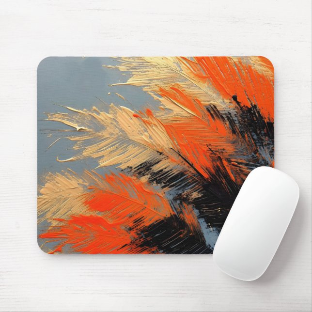 Palm Leaves – Abstract Tropical Motion Mouse Mat (With Mouse)