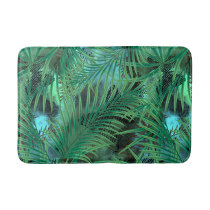 Palm leaves bath mat