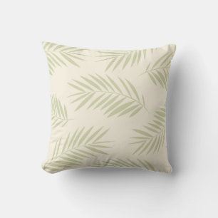 Palm Leaves Beach I Green Cushion