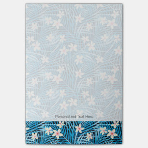 Palm Leaves Blue Pattern Post-it Notes