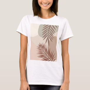 Palm Leaves, Boho Abstract Geometric Art T-Shirt