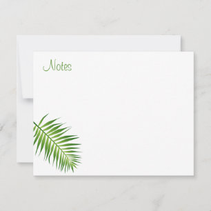 Palm Leaves Calligraphed Script Template Nature