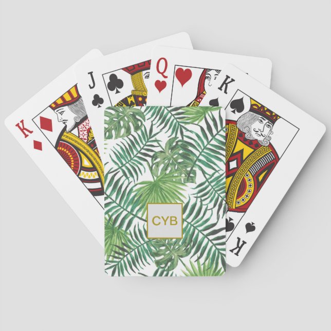 Palm Leaves Classic Playing Cards (Back)