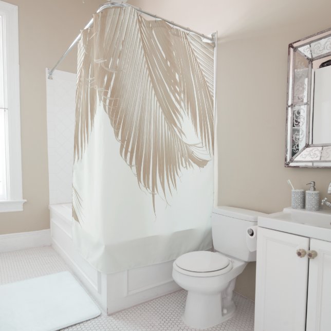 Palm Leaves Finesse #4 #tropical #wall #art Shower Curtain (In Situ)