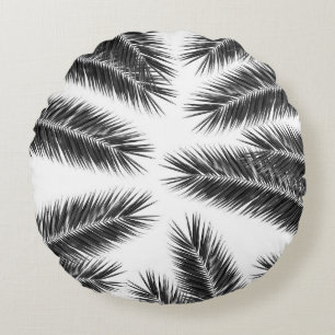 Palm Leaves Finesse Pattern 2 Round Cushion