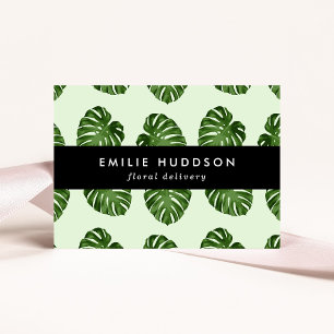 Palm Leaves, Green Leaves, Floristry, Flower Shop Business Card