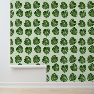 Palm Leaves, Green Leaves, Tropical Pattern Wallpaper
