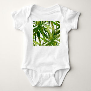Palm Leaves Hand Painted Pattern Baby Bodysuit