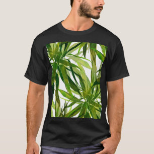 Palm Leaves Hand Painted Pattern T-Shirt