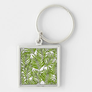Palm leaves key ring