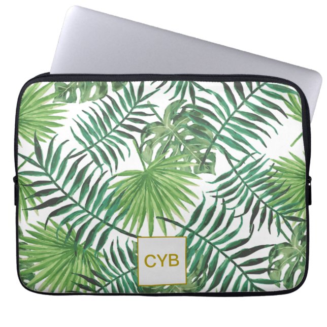 Palm Leaves Laptop Sleeve (Front)