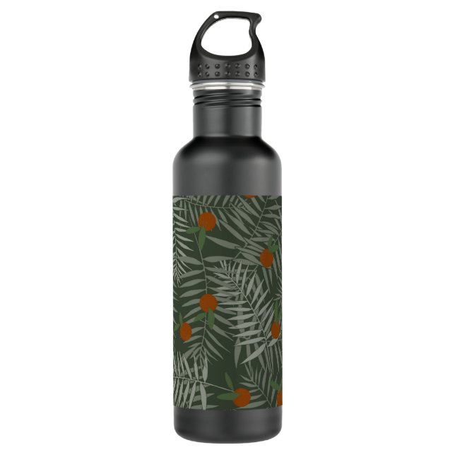 Palm Leaves & Oranges 710 Ml Water Bottle (Front)