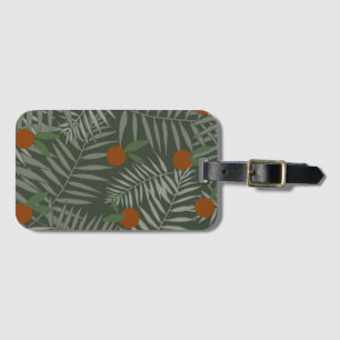 Palm Leaves & Oranges Luggage Tag