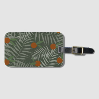 Palm Leaves & Oranges Luggage Tag