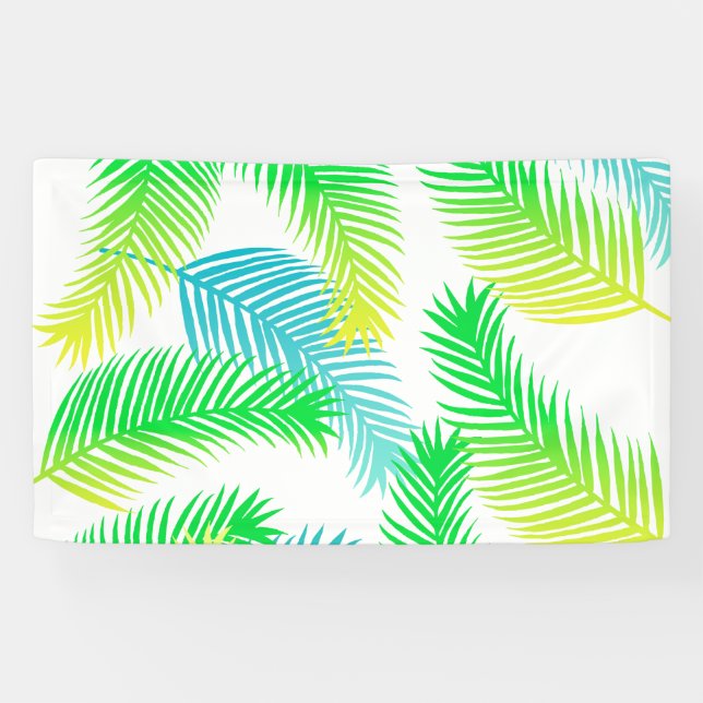 Palm leaves pattern banner (Horizontal)