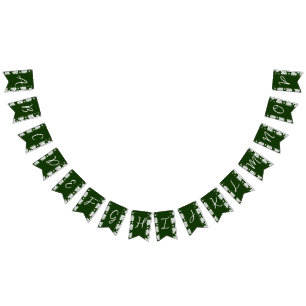 Palm Leaves Pattern bunting banner