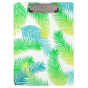 Palm leaves pattern clipboard