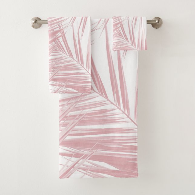 Palm Leaves Pattern Dream 5 #tropical#art Bath Towel Set (Insitu)
