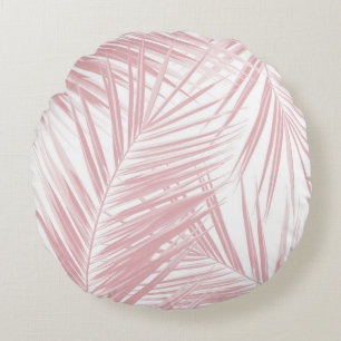 Palm Leaves Pattern Dream 5 #tropical#art Round Cushion