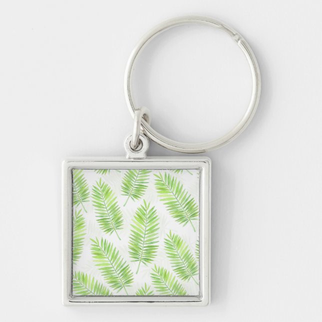 Palm leaves pattern key ring (Front)