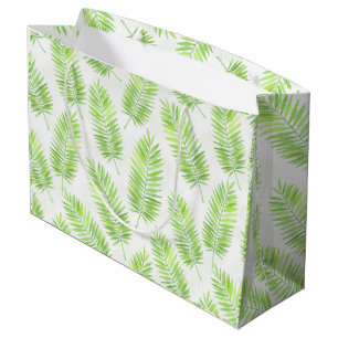 Palm leaves pattern large gift bag