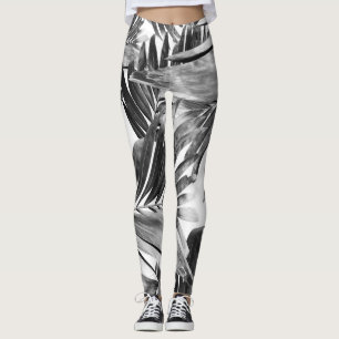 Palm Leaves Pattern Love #6 #tropical #wall #decor Leggings