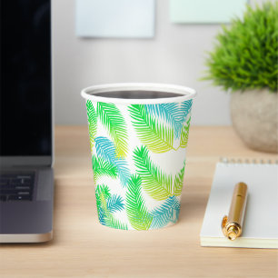 Palm Leaves Pattern Paper Cups – Tropical Botanic