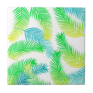 Palm leaves pattern tile