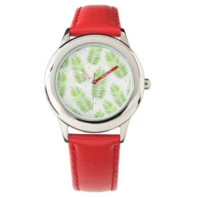 Palm leaves pattern watch (Front)