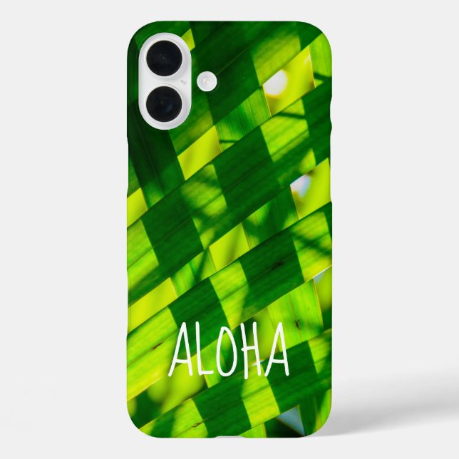 Palm Leaves Plaid, Kapaa, Kauai, Hawaii Case-Mate  Case-Mate iPhone Case (Back)